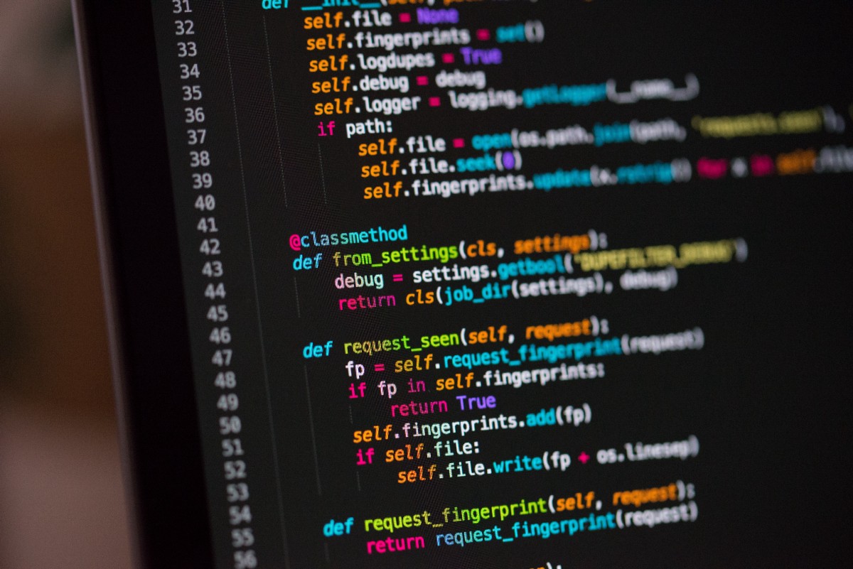 Código Python, imagen del portfolio original.